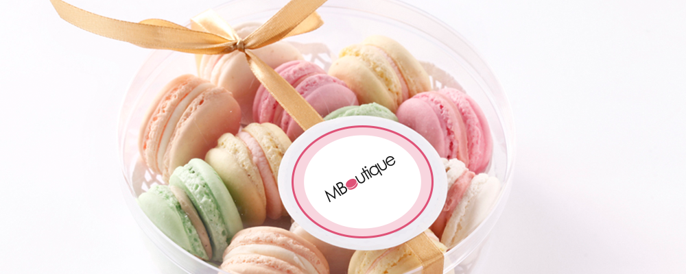 banner image of macarons gift-wrapped