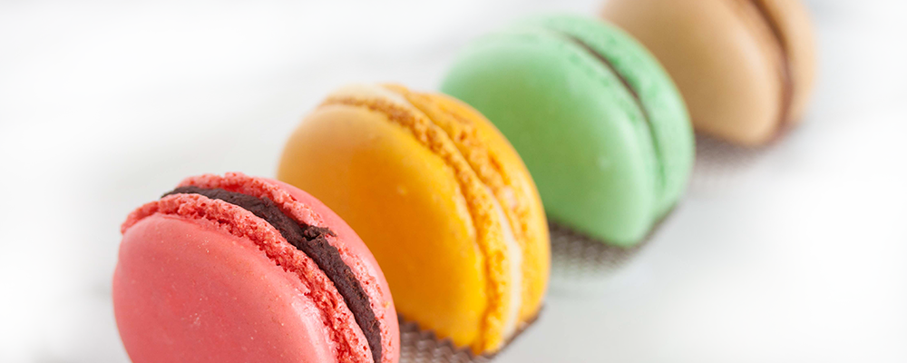 banner image of macarons in various shades