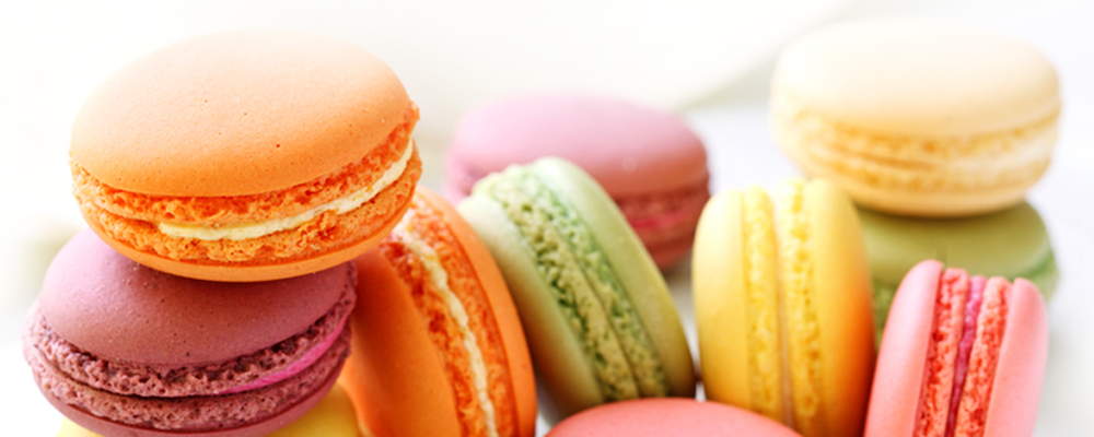 banner image of macarons in various shades